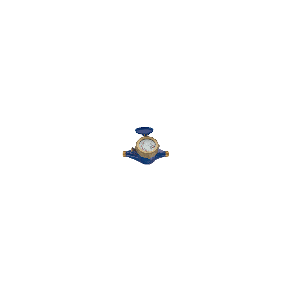 Dwyer Instruments 2" brass multi-jet water meter (GPM), with pulse output, 100 Gal/pulse. WMT2-A-C-07-100 - main